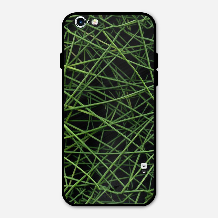 Green Lines Metal Back Case for iPhone 6 6s