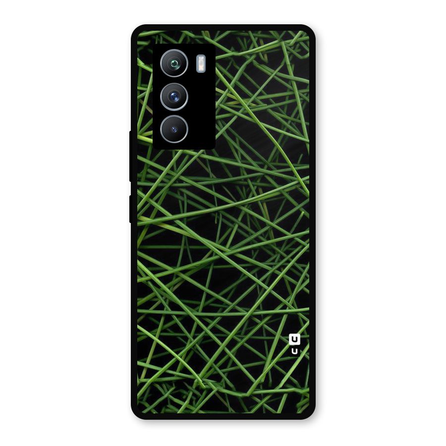 Green Lines Metal Back Case for iQOO 9 SE