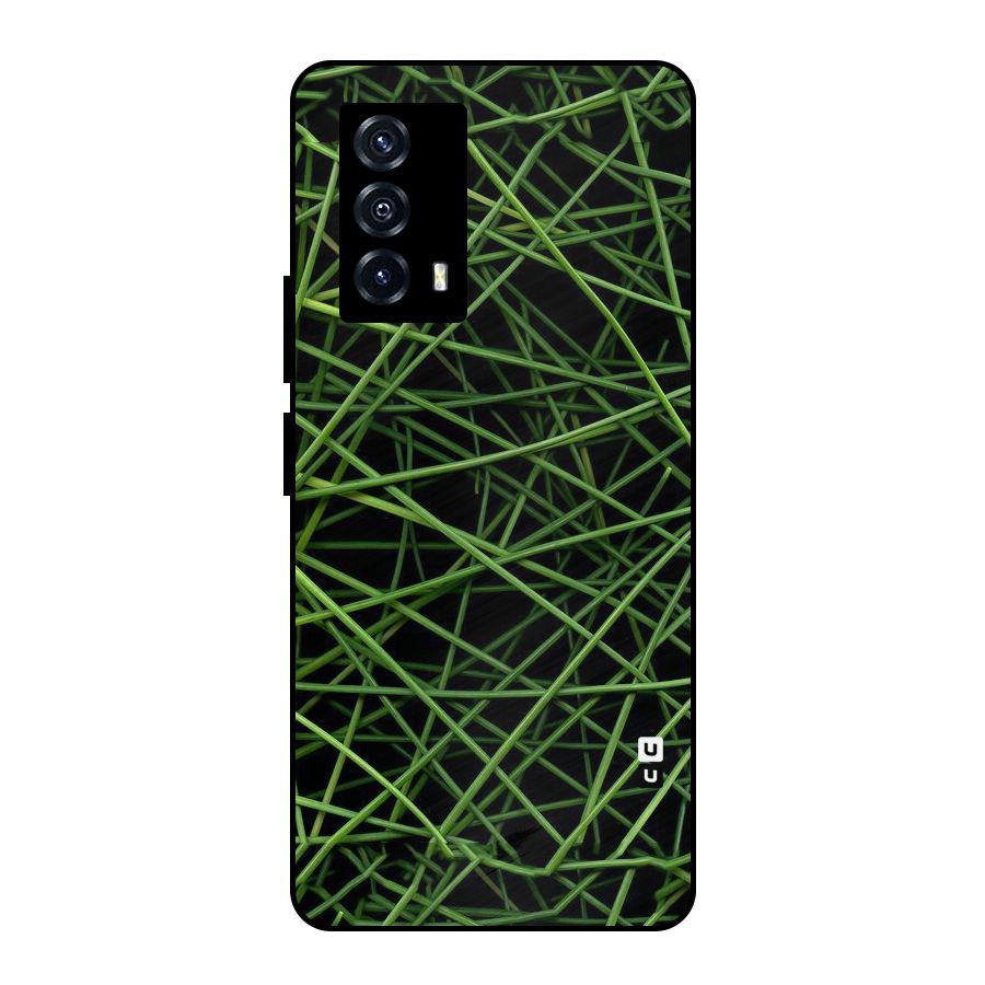 Green Lines Metal Back Case for iQOO Z5
