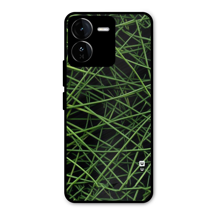 Green Lines Metal Back Case for iQOO Z9