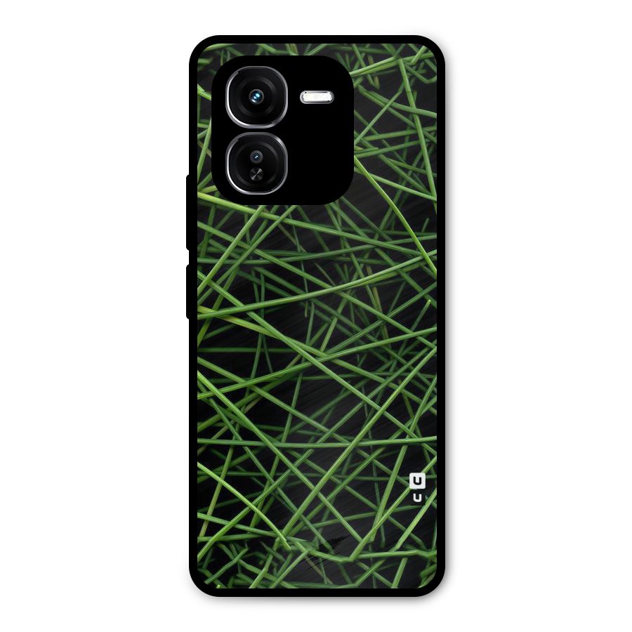 Green Lines Metal Back Case for iQOO Z9x