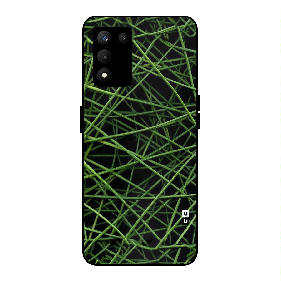 Green Lines Metal Back Case for realme 9 5G SE