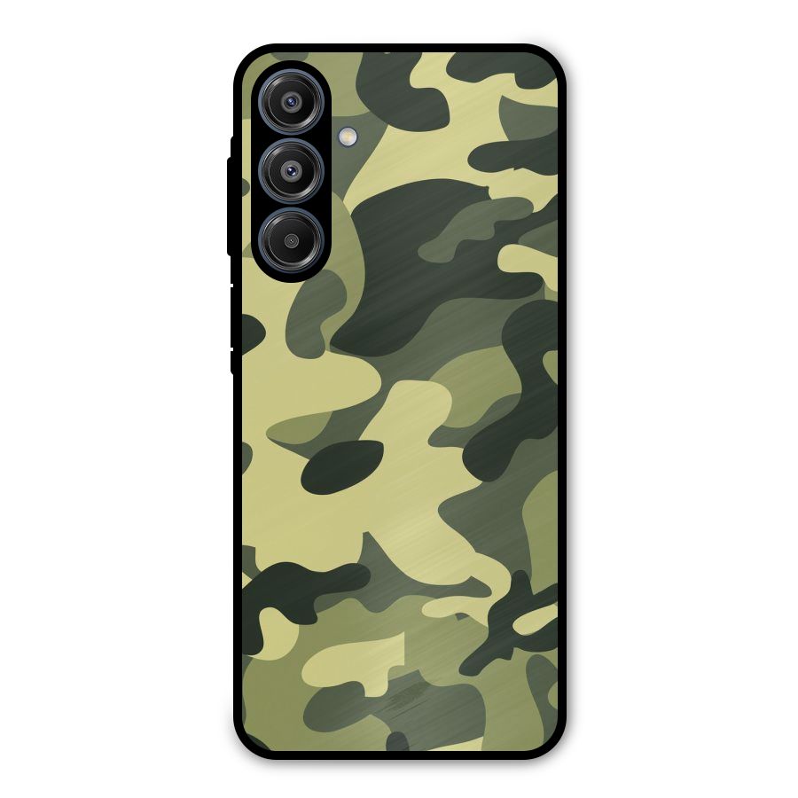 Green Military Pattern Metal Back Case for Galaxy A16 5G