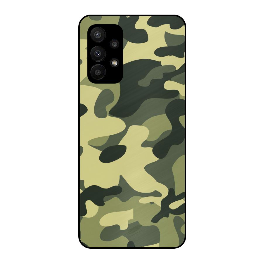 Green Military Pattern Metal Back Case for Galaxy A23