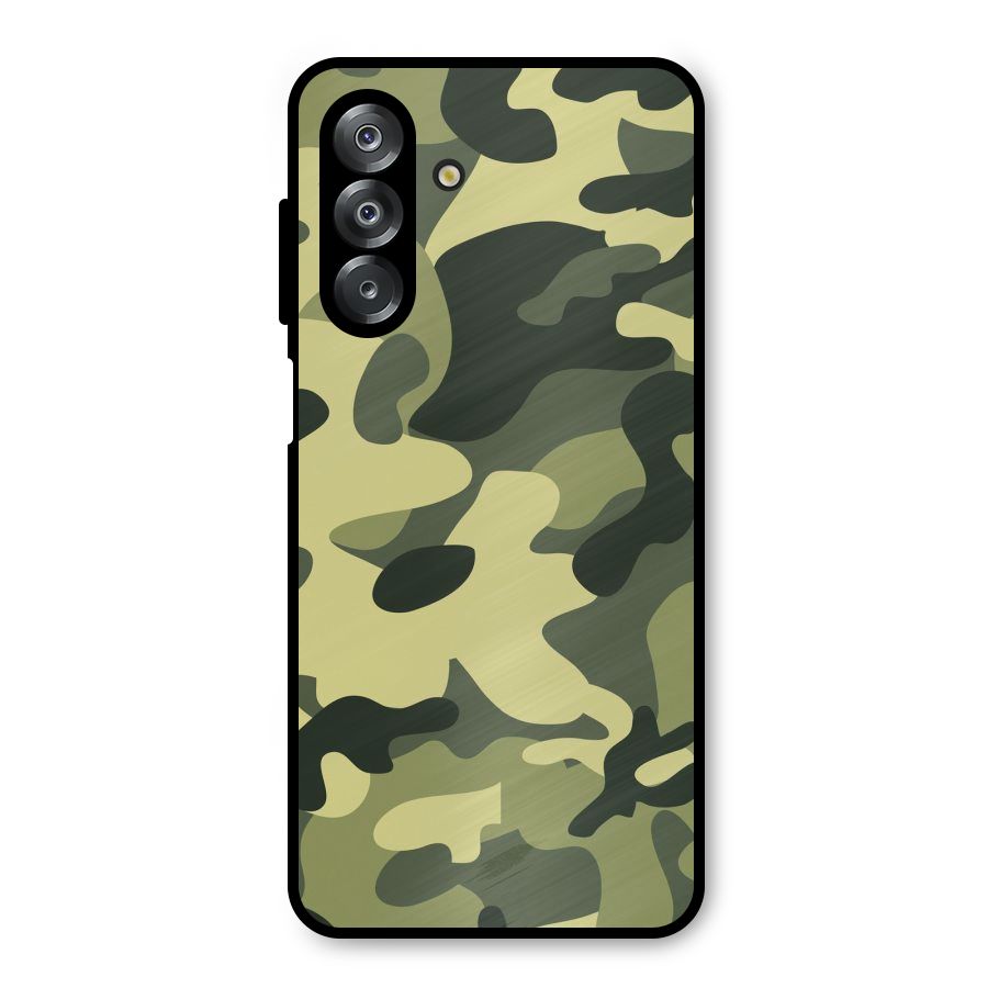 Green Military Pattern Metal Back Case for Galaxy A26