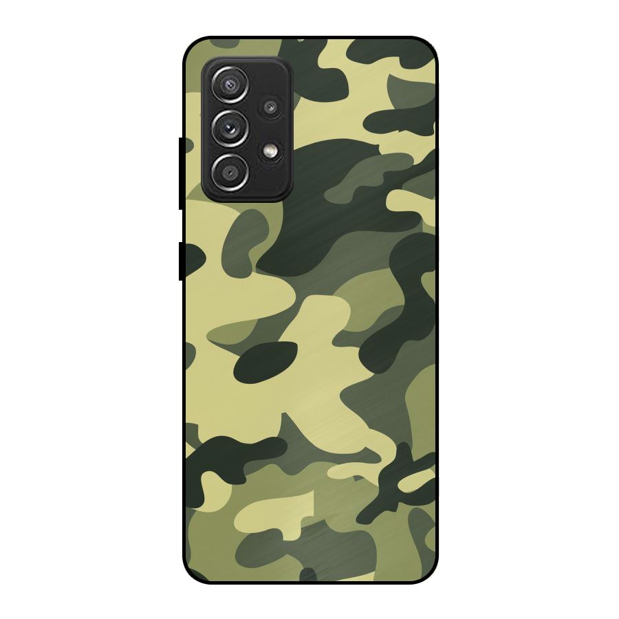 Green Military Pattern Metal Back Case for Galaxy A52s 5G