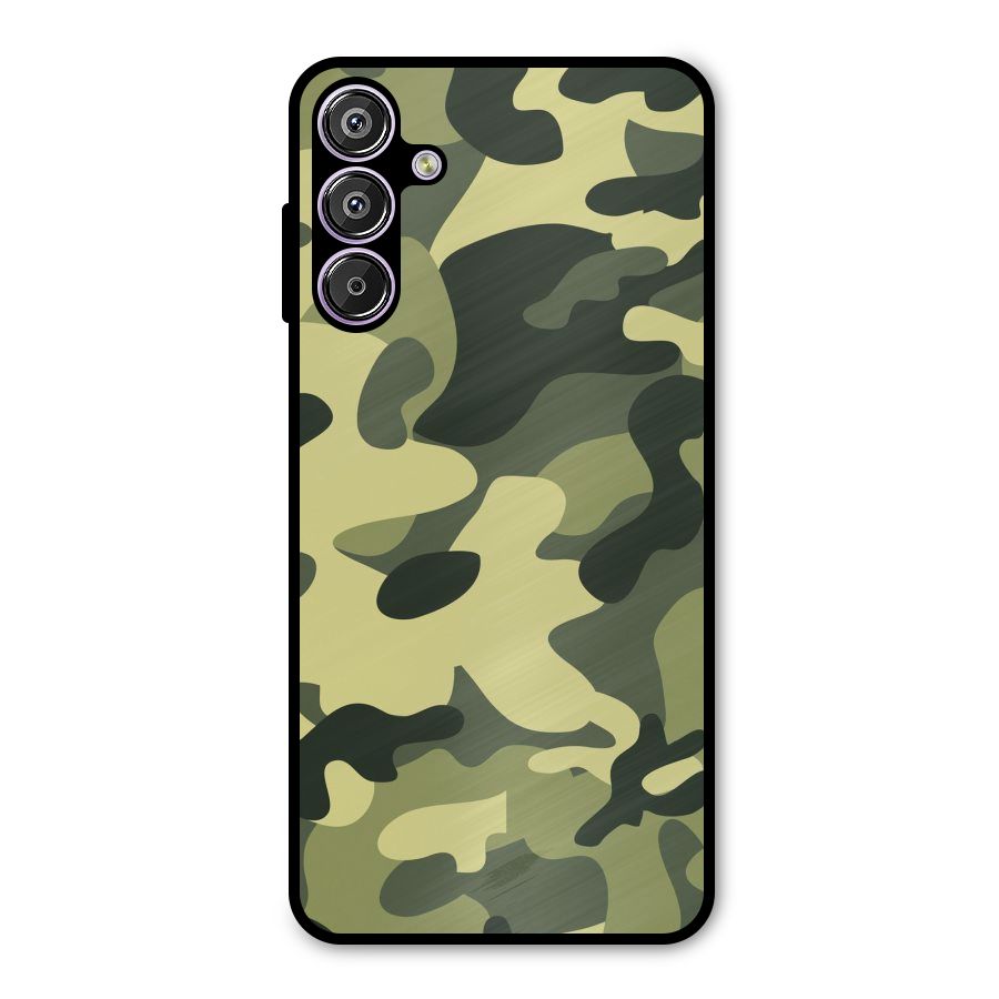 Green Military Pattern Metal Back Case for Galaxy F15