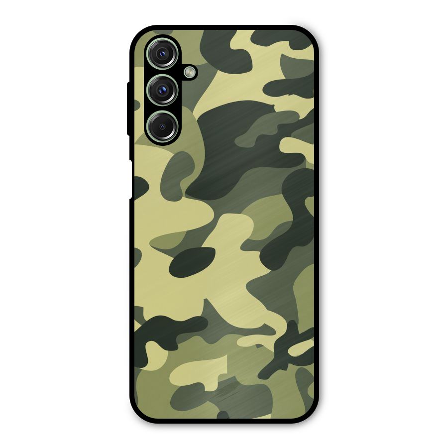 Green Military Pattern Metal Back Case for Galaxy F34