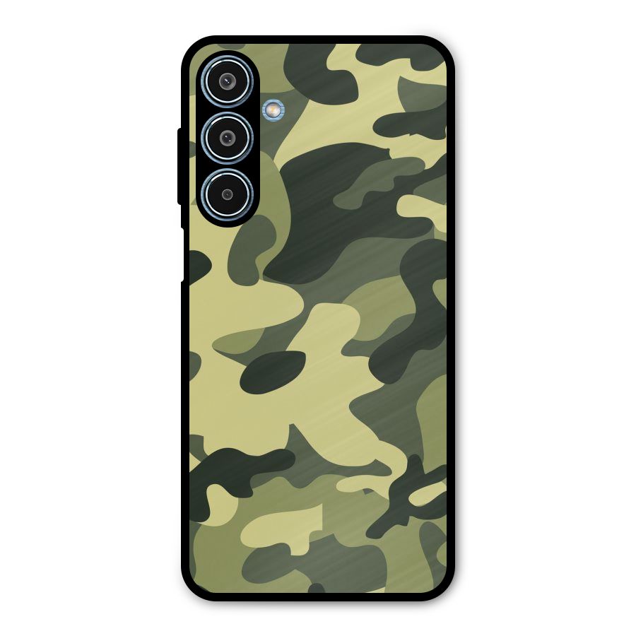 Green Military Pattern Metal Back Case for Galaxy M35