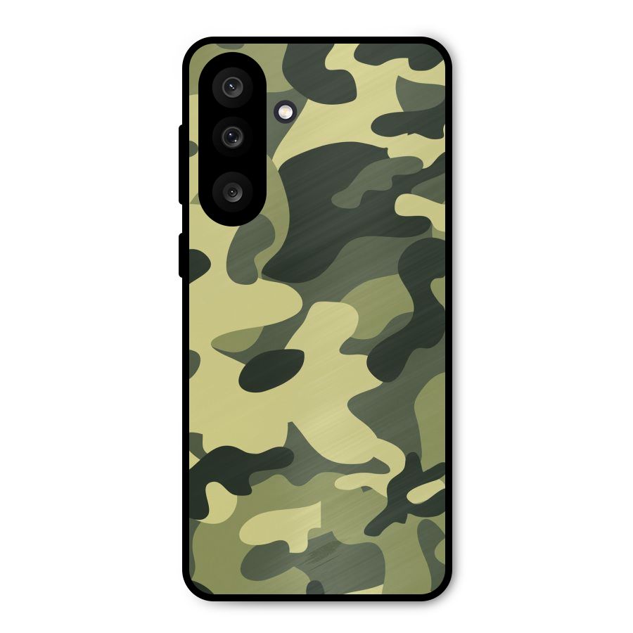 Green Military Pattern Metal Back Case for Galaxy M56