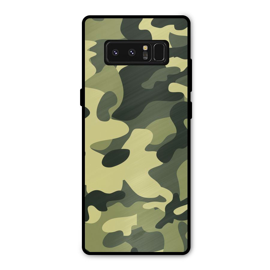 Green Military Pattern Metal Back Case for Galaxy Note 8