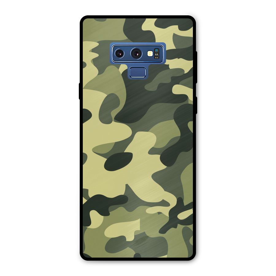 Green Military Pattern Metal Back Case for Galaxy Note 9