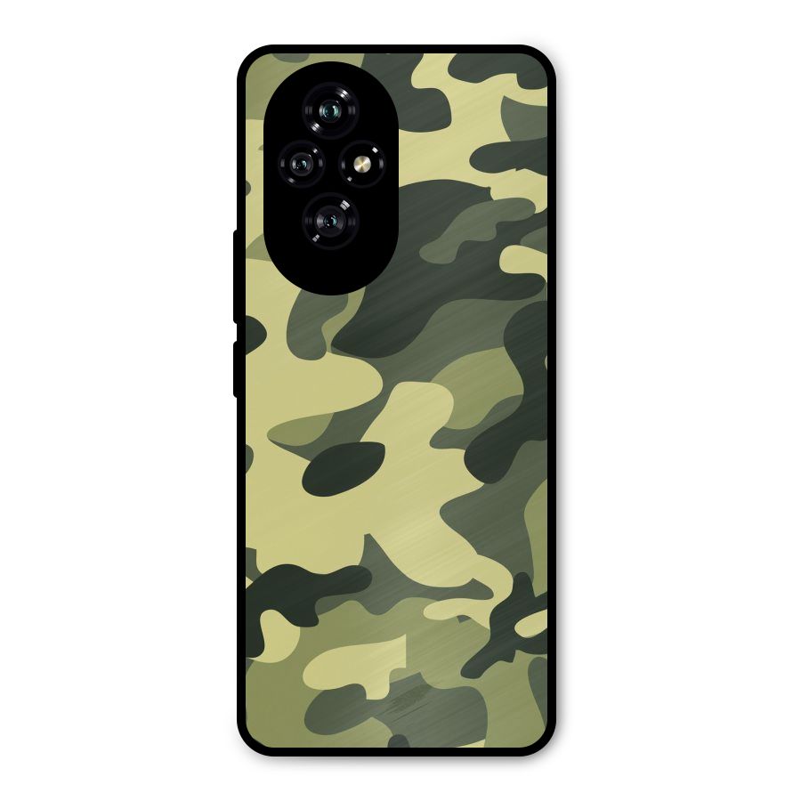 Green Military Pattern Metal Back Case for Honor 200