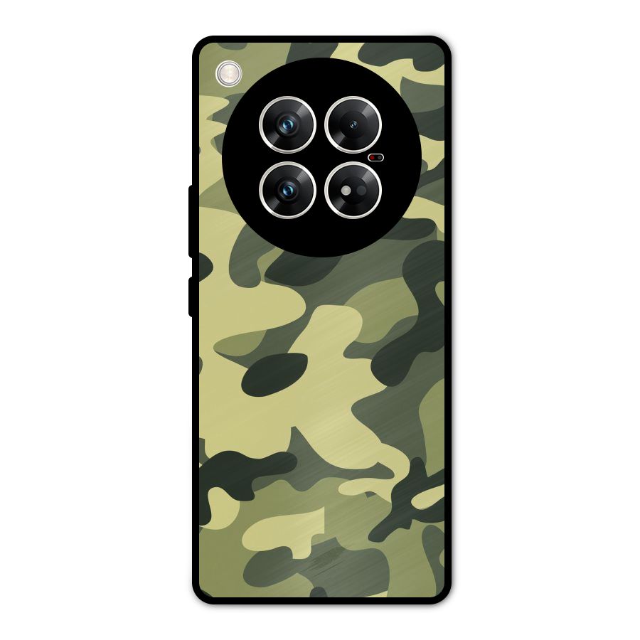 Green Military Pattern Metal Back Case for Infinix Zero 40 5G