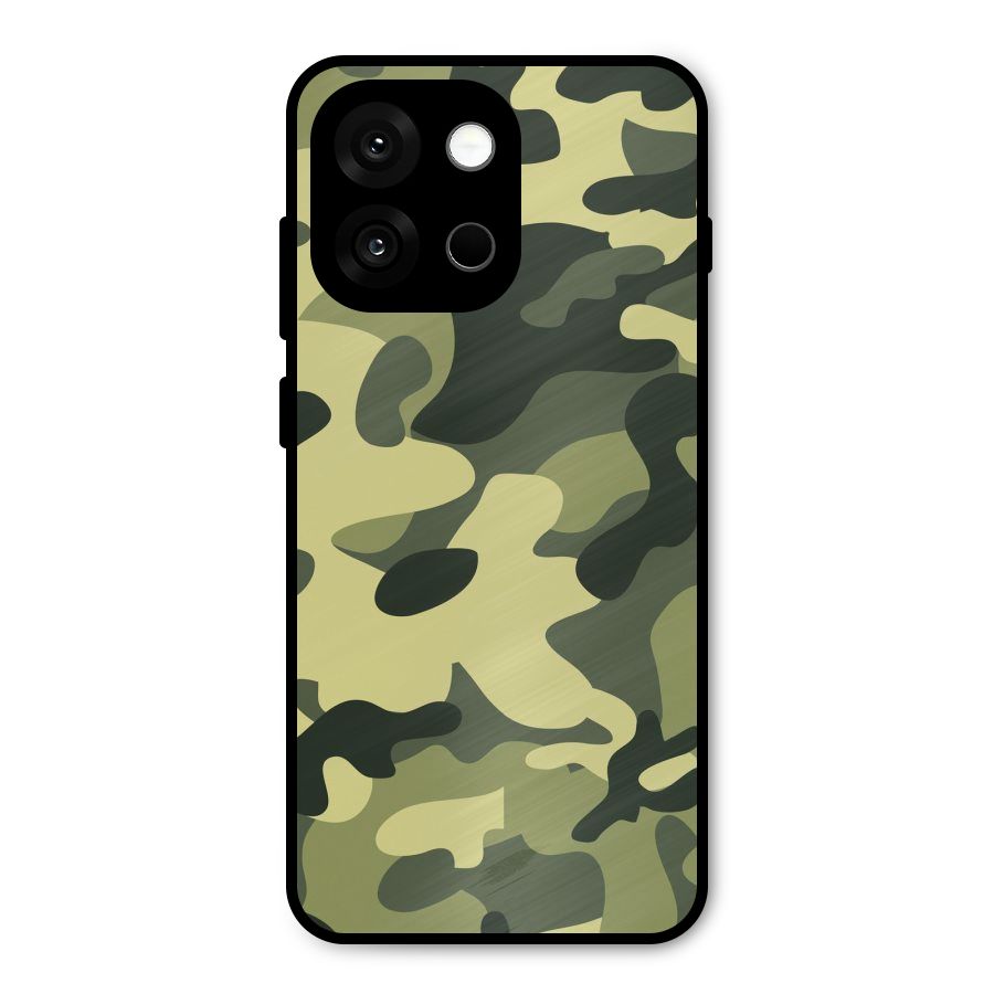 Green Military Pattern Metal Back Case for OnePlus 13s