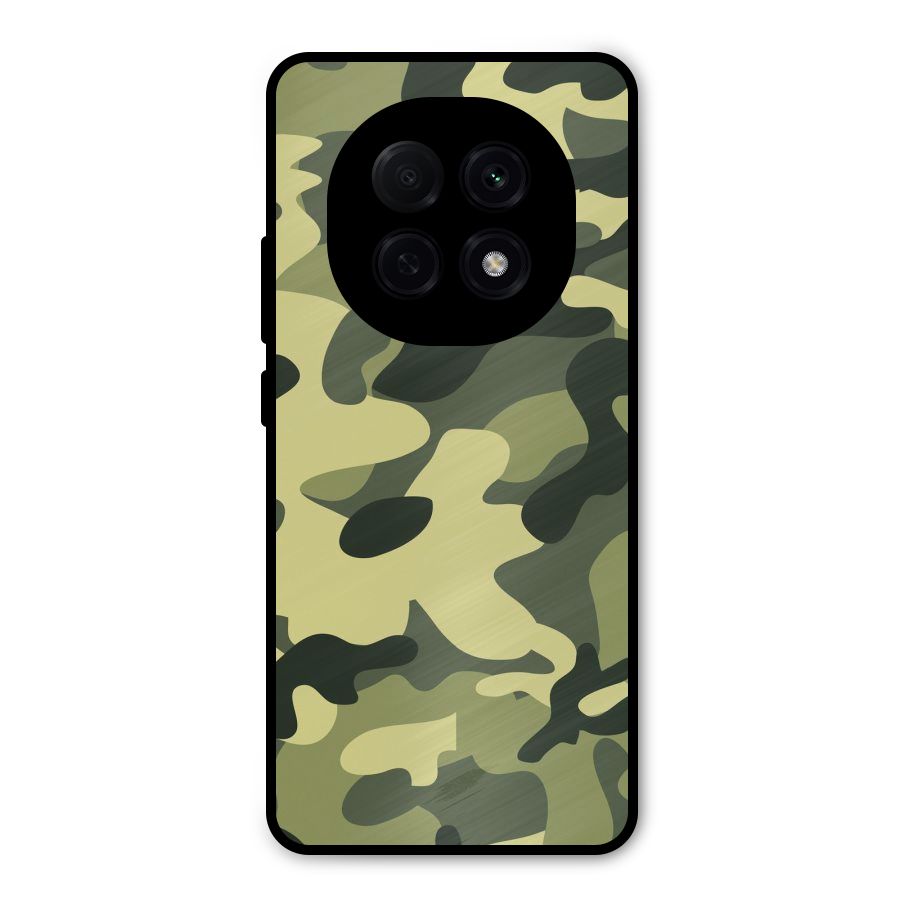 Green Military Pattern Metal Back Case for Oppo F29 Pro