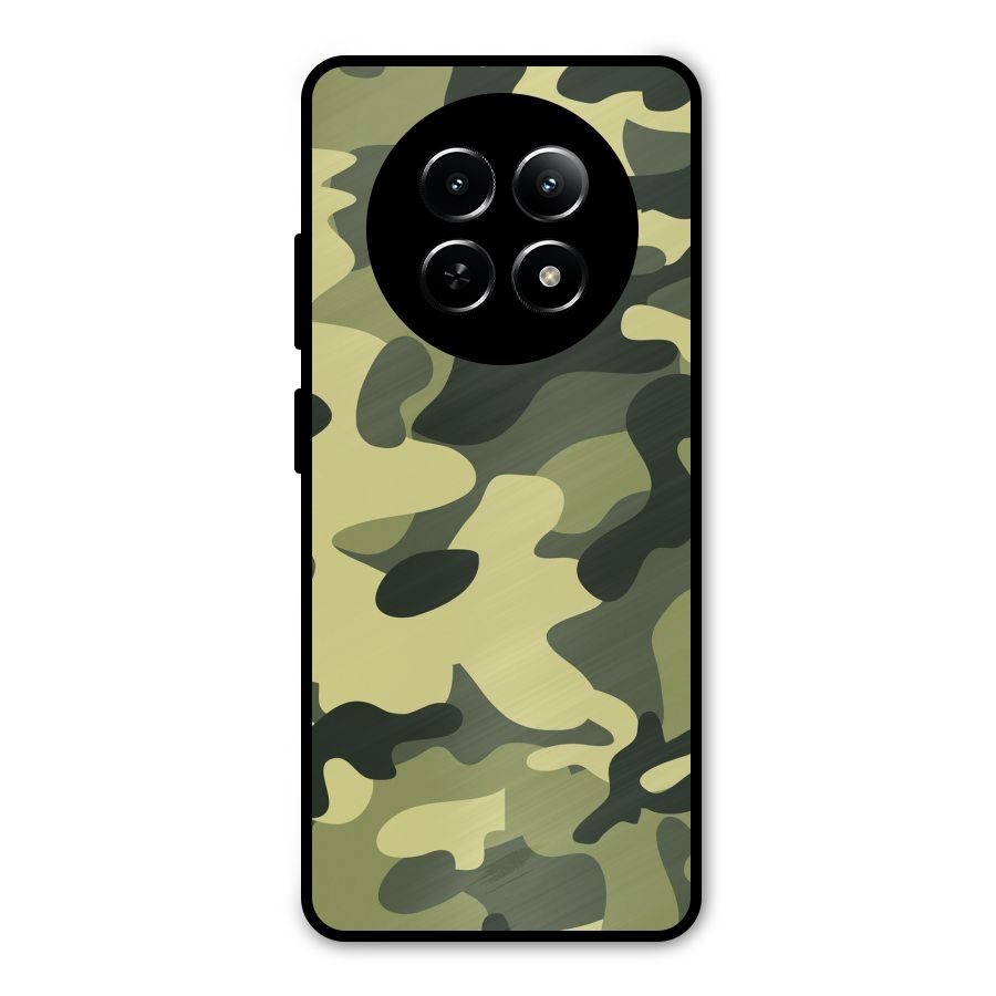 Green Military Pattern Metal Back Case for Realme Narzo N65