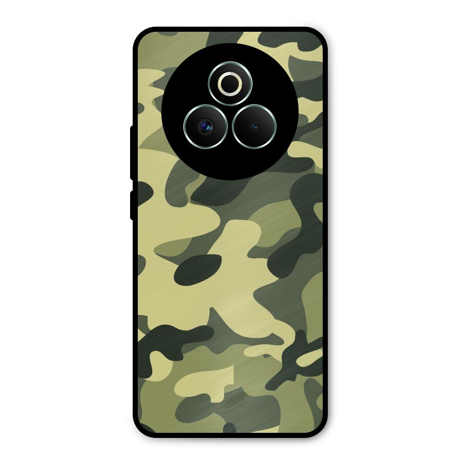 Green Military Pattern Metal Back Case for Realme P3 Pro