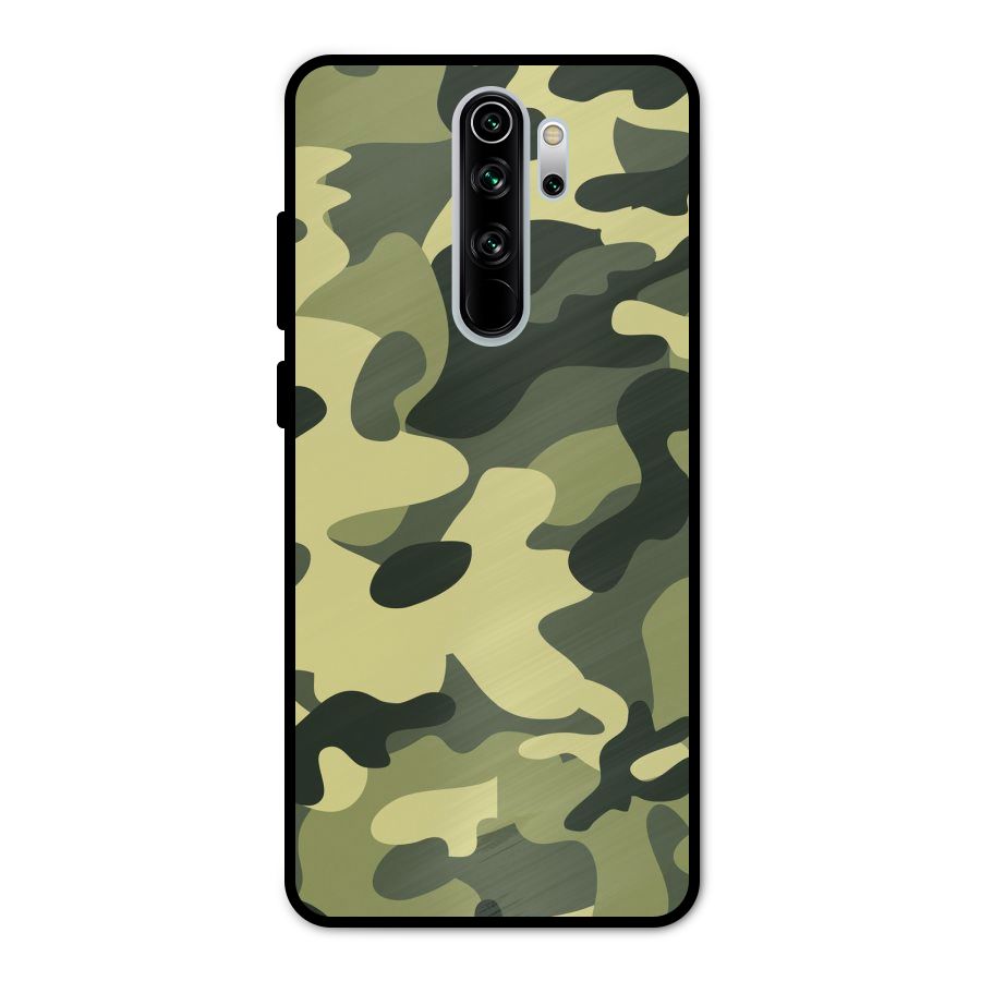 Green Military Pattern Metal Back Case for Redmi Note 8 Pro