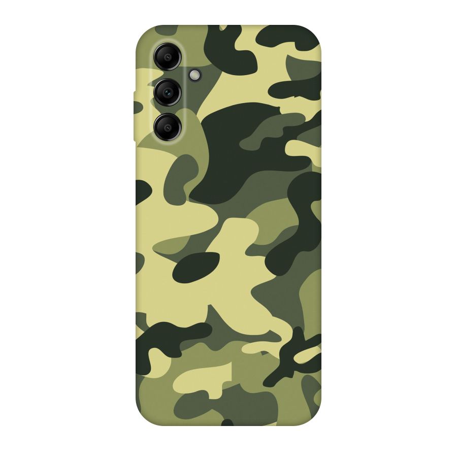 Green Military Pattern Original Polycarbonate Back Case for Galaxy A14 5G