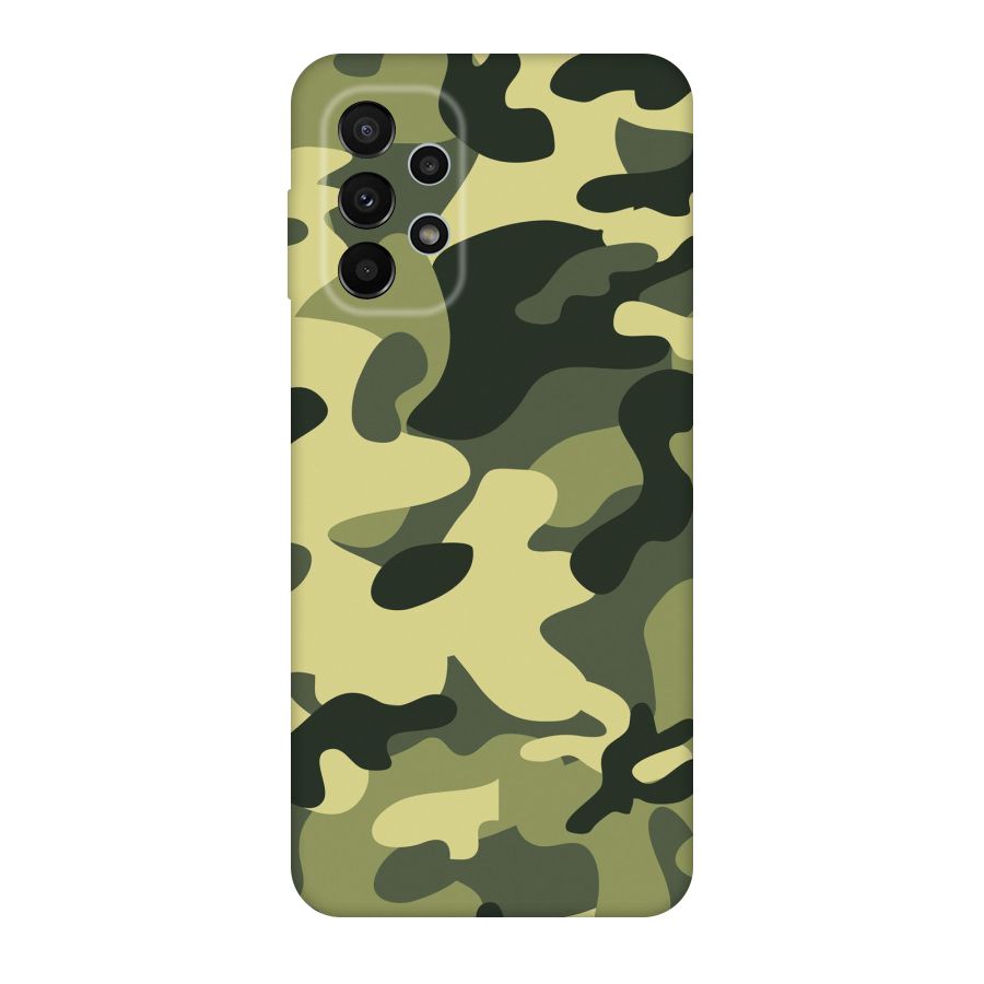 Green Military Pattern Original Polycarbonate Back Case for Galaxy A23