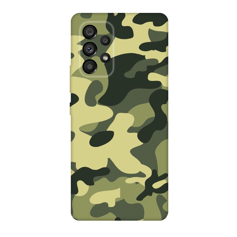 Green Military Pattern Original Polycarbonate Back Case for Galaxy A53 5G