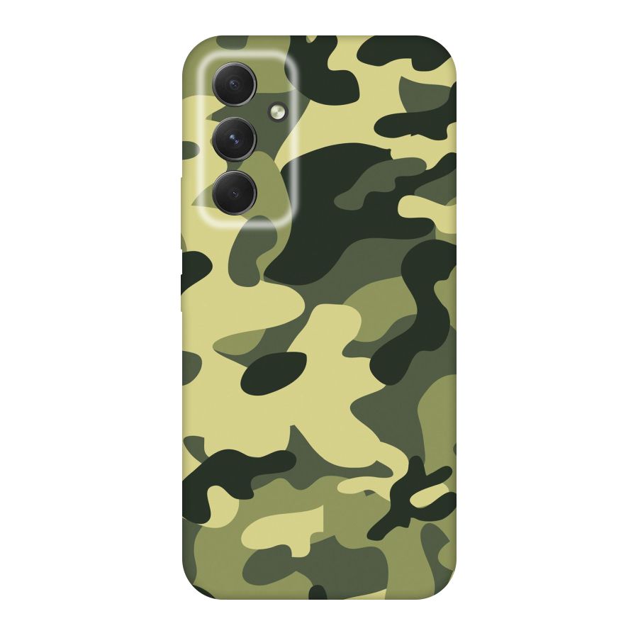 Green Military Pattern Original Polycarbonate Back Case for Galaxy A54