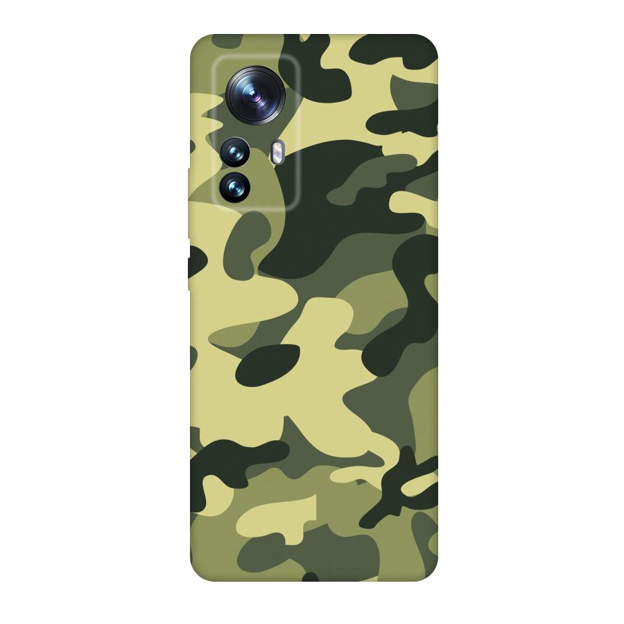 Green Military Pattern Original Polycarbonate Back Case for Xiaomi 12 Pro