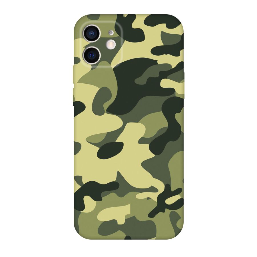 Green Military Pattern Original Polycarbonate Back Case for iPhone 12