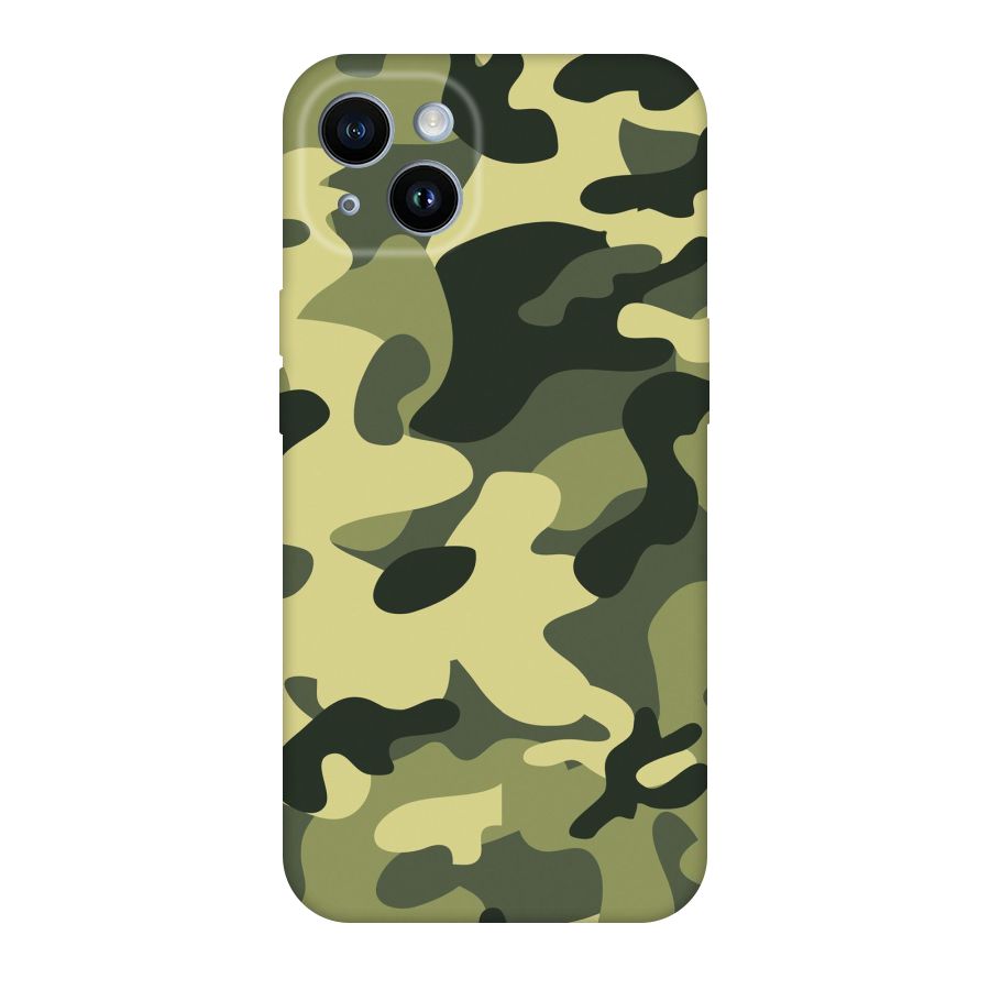 Green Military Pattern Original Polycarbonate Back Case for iPhone 14