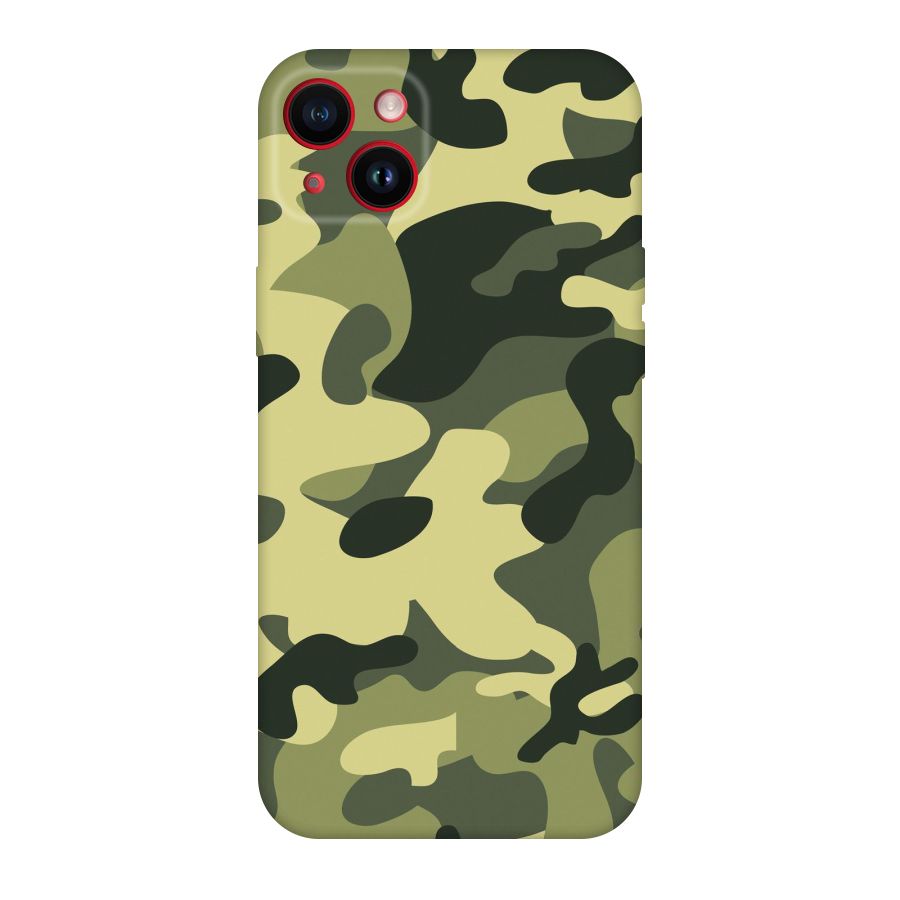 Green Military Pattern Original Polycarbonate Back Case for iPhone 14 Plus
