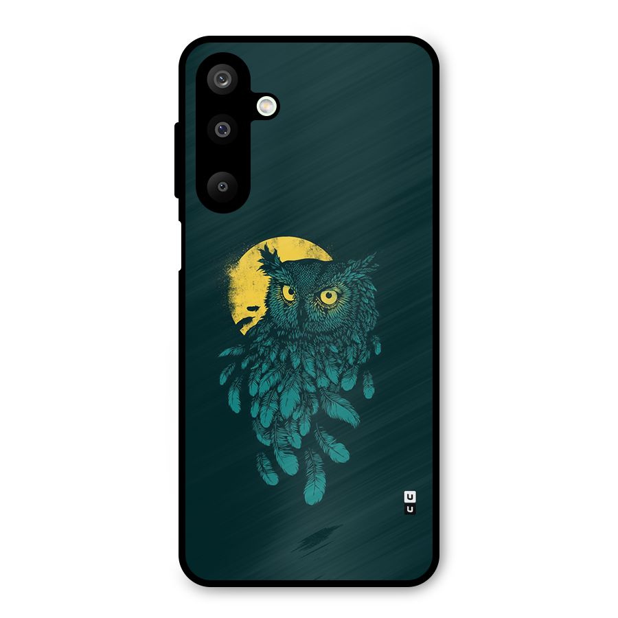 Green Owl Metal Back Case for Galaxy M16