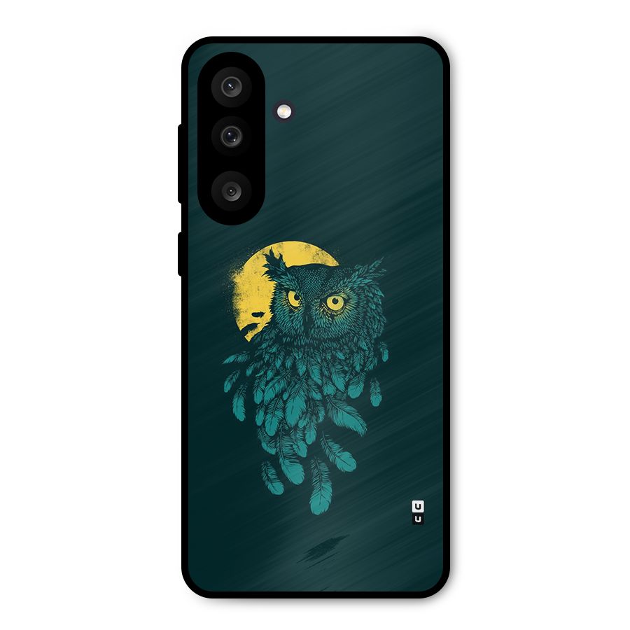 Green Owl Metal Back Case for Galaxy M56