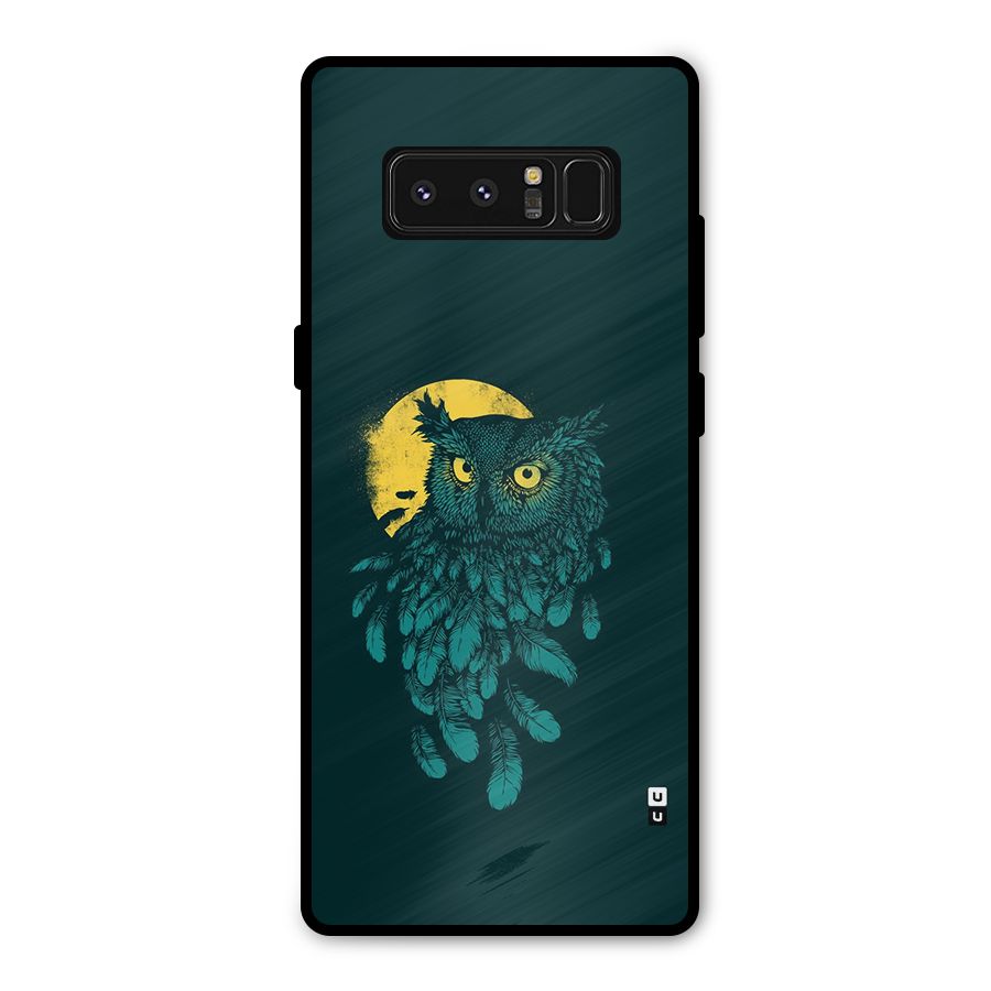 Green Owl Metal Back Case for Galaxy Note 8