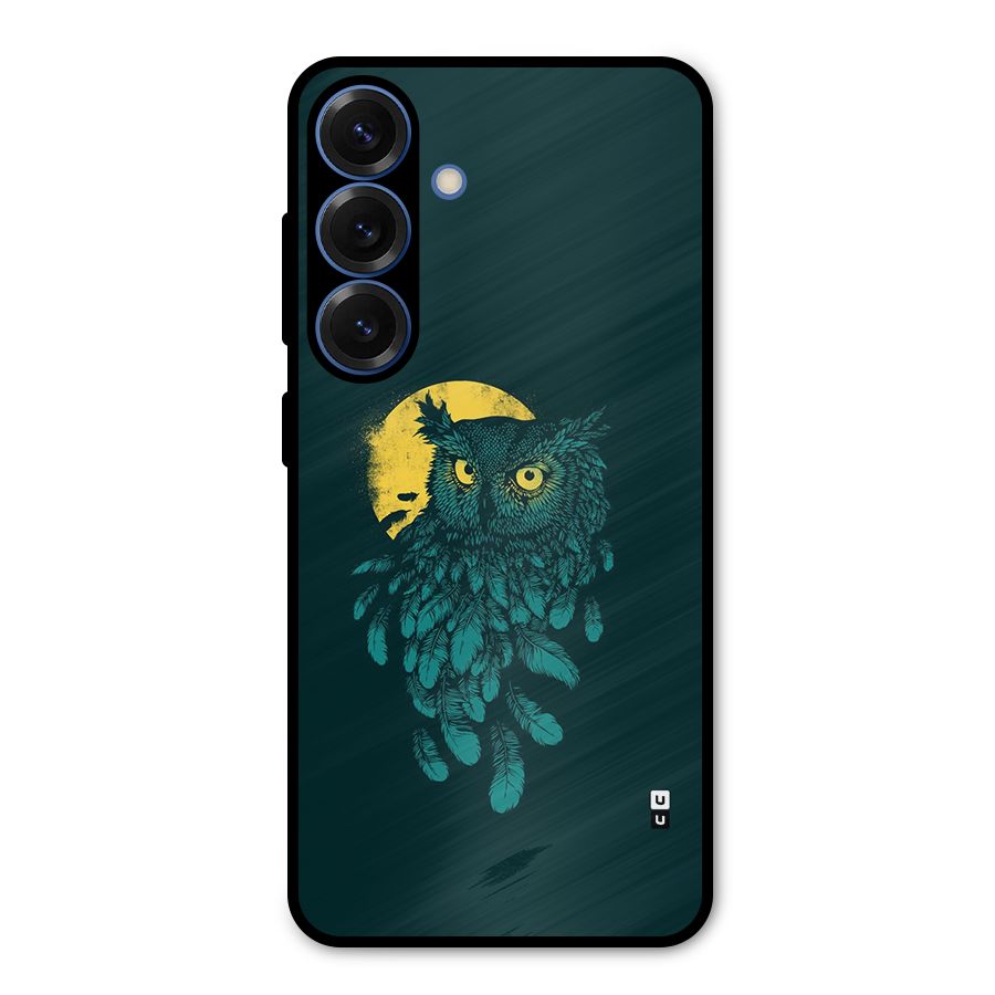 Green Owl Metal Back Case for Galaxy S25