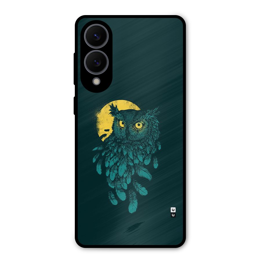 Green Owl Metal Back Case for Galaxy S25 Edge