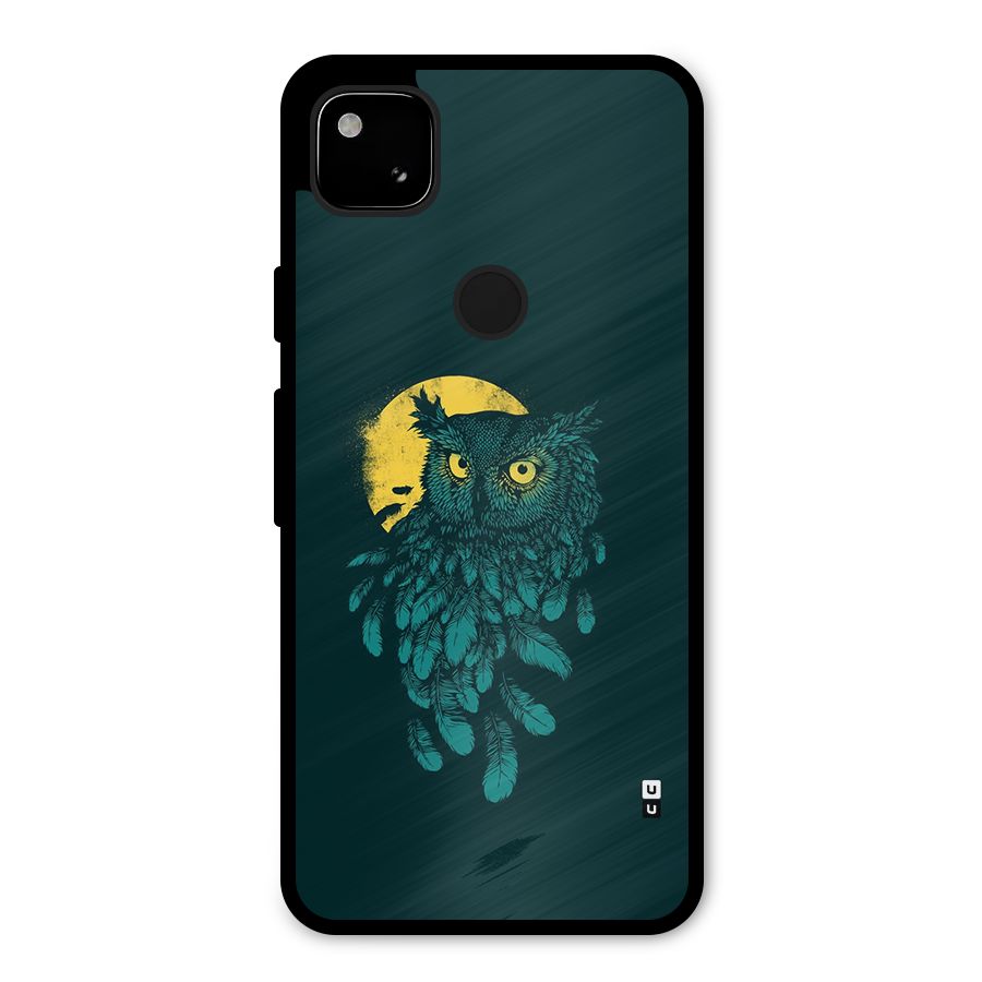 Green Owl Metal Back Case for Google Pixel 4a