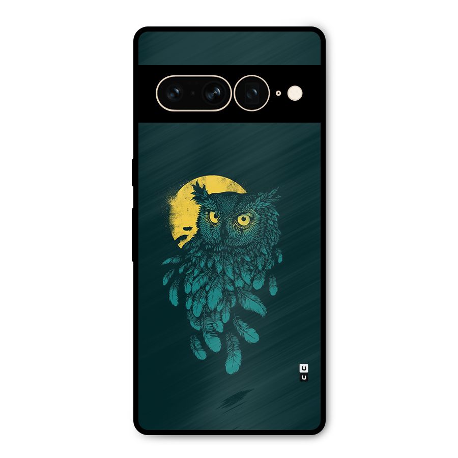 Green Owl Metal Back Case for Google Pixel 7 Pro