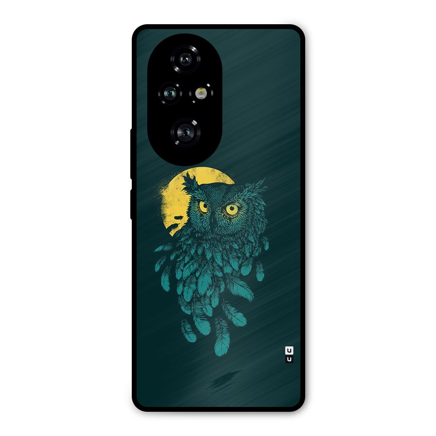 Green Owl Metal Back Case for Honor 200 Pro