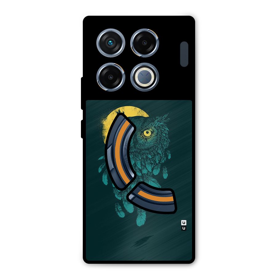 Green Owl Metal Back Case for Infinix GT 20 Pro