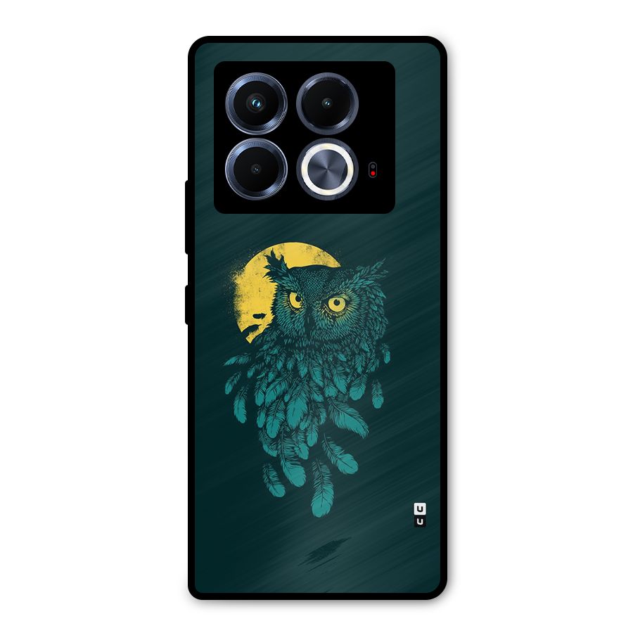 Green Owl Metal Back Case for Infinix Note 40 5G