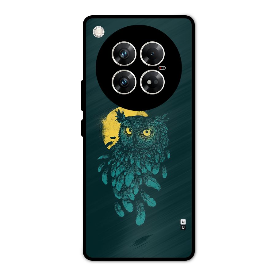 Green Owl Metal Back Case for Infinix Zero 40 5G