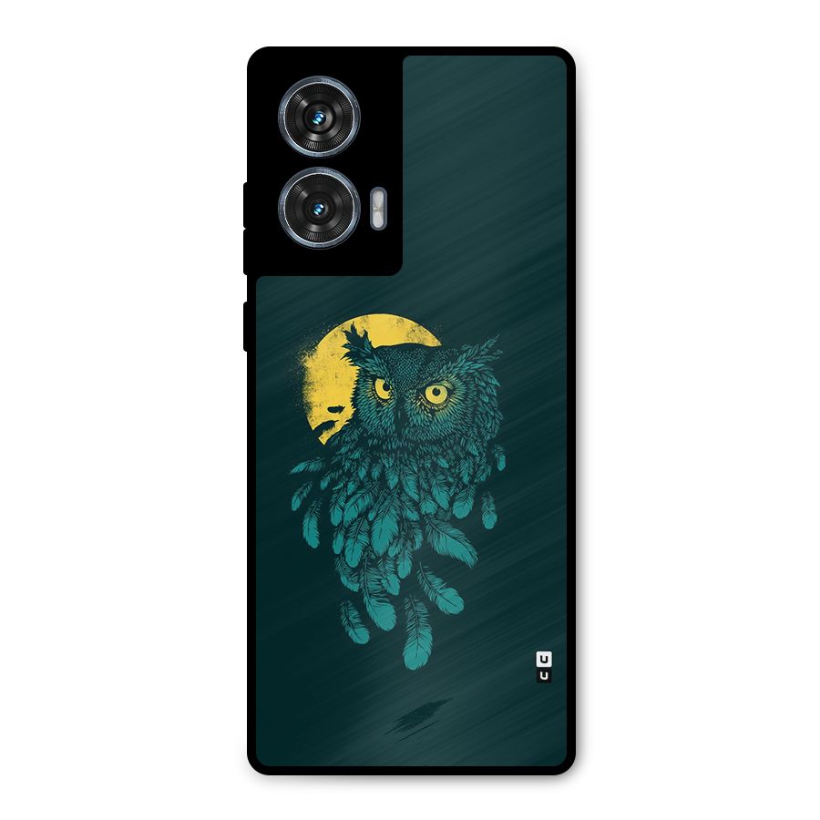 Green Owl Metal Back Case for Motorola Edge 50 Fusion