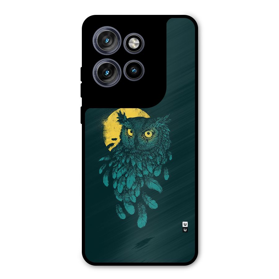 Green Owl Metal Back Case for Motorola Edge 50 Neo