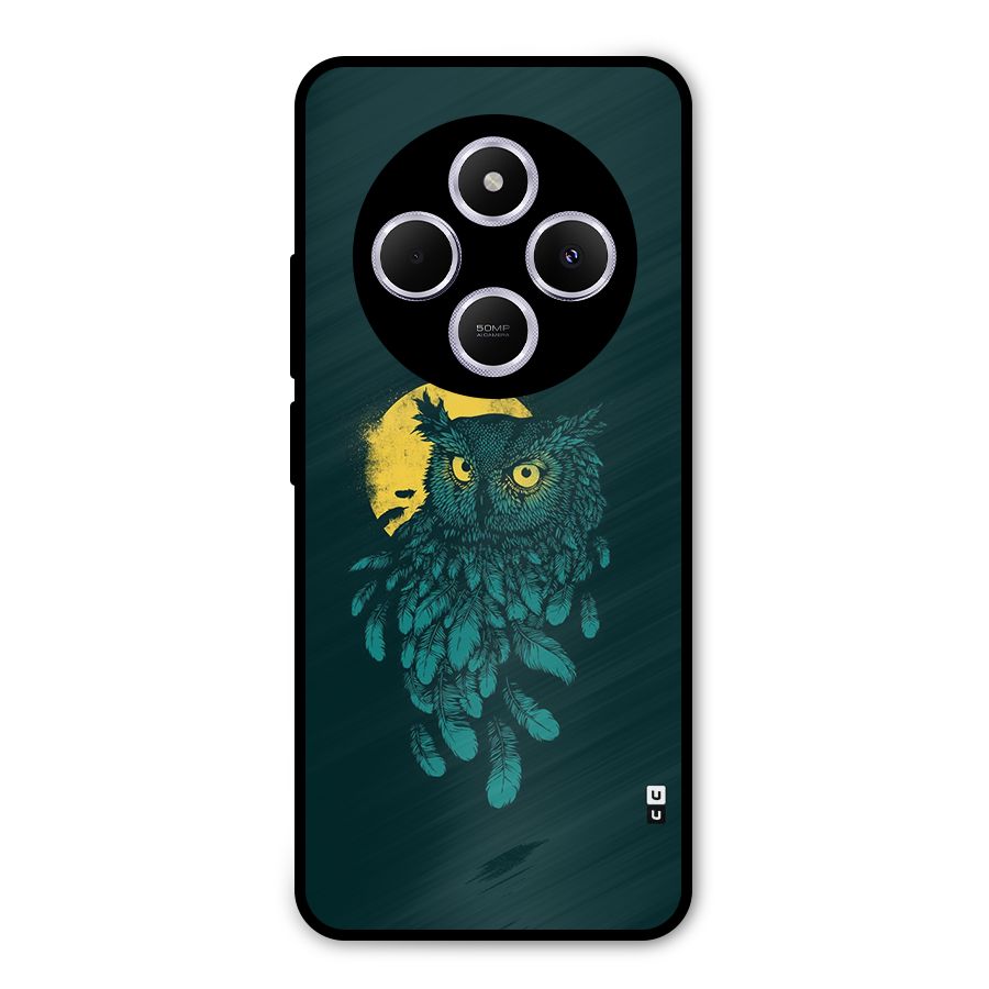 Green Owl Metal Back Case for Poco C75 5G