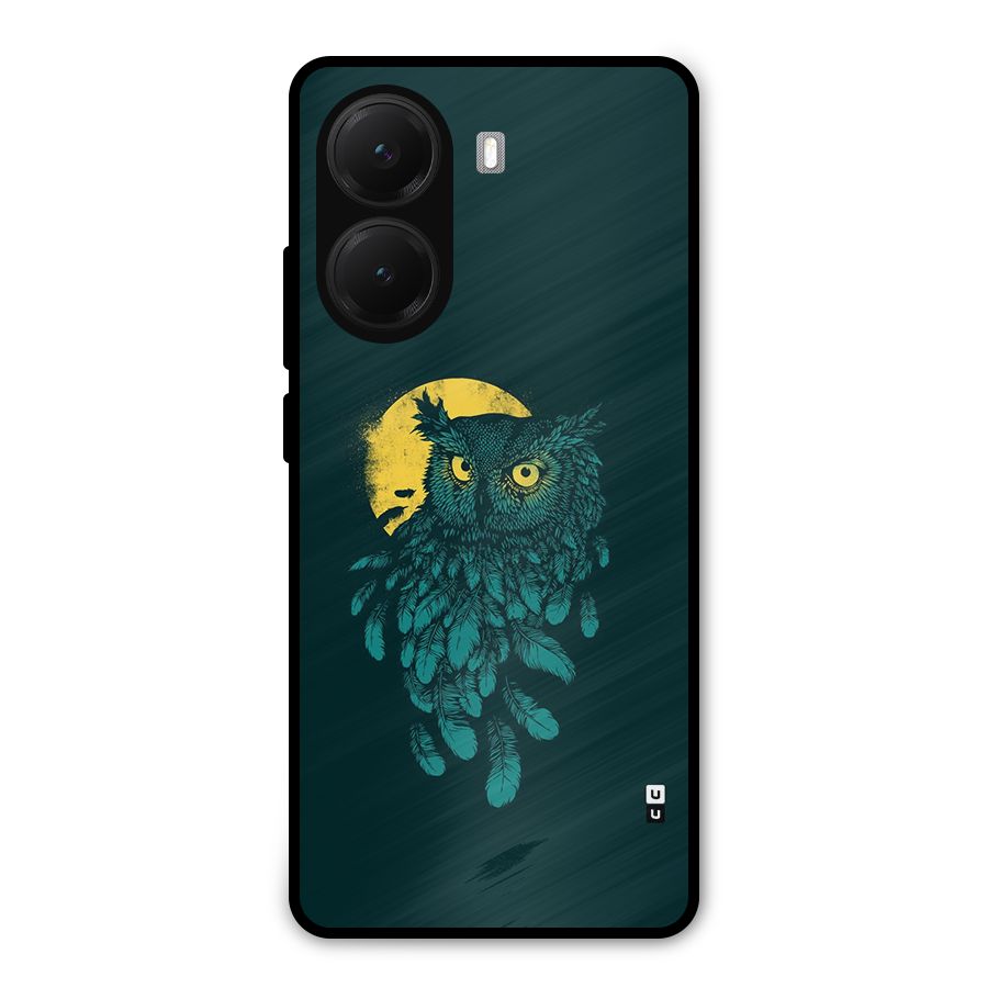 Green Owl Metal Back Case for Poco X7 Pro
