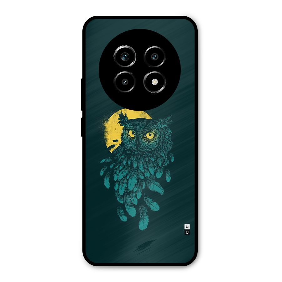Green Owl Metal Back Case for Realme 13 Pro