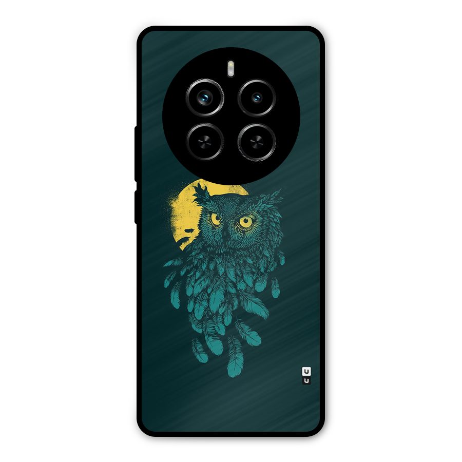 Green Owl Metal Back Case for Realme P1 Pro
