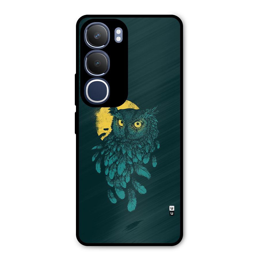 Green Owl Metal Back Case for Vivo Y29