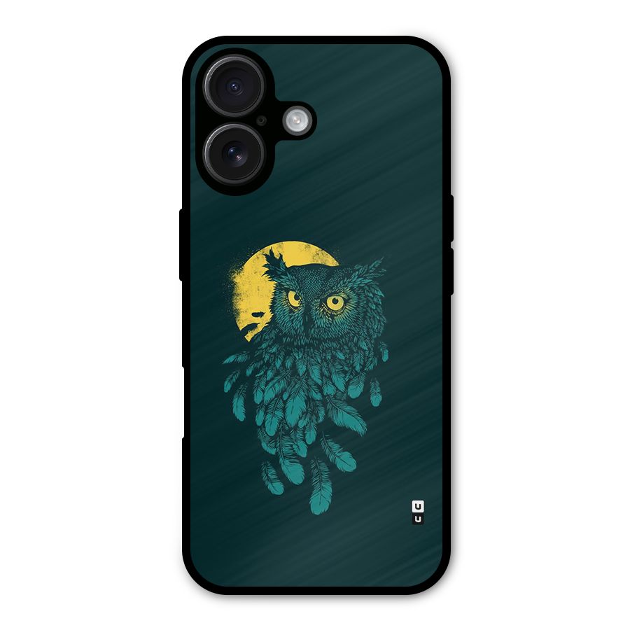 Green Owl Metal Back Case for iPhone 16
